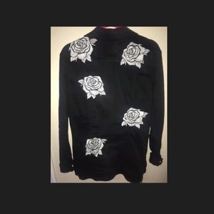 Large LuLaRoe Rose Jaxon Jean Jacket